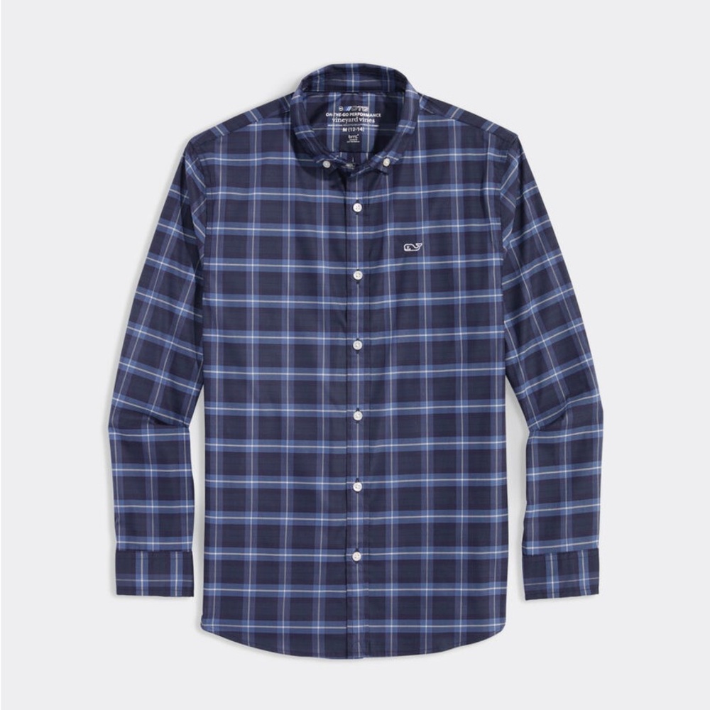 Boys Plaid Shirt (Blue/Green)